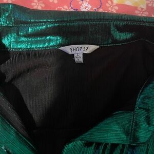 Shop17 Shiny Green Blouse